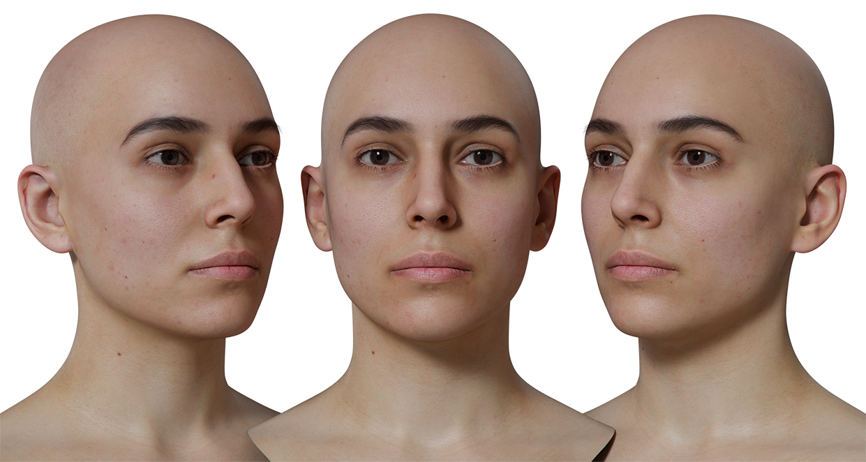 Download realistic 3d head models